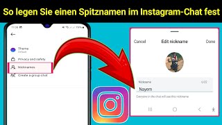 So legen Sie einen Spitznamen im InstagramChat fest Fügen Sie Ihren Spitznamen zum InstagramChat [upl. by Mireielle]