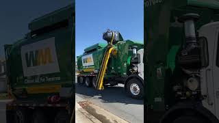 107946 dumping overfilled greens 🌿 amrep garbagetruck trashtruck wastemanagement autocaracx [upl. by Norha]