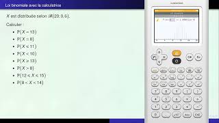 Probabilités avec loi binomiale Numworks [upl. by Ilehs]