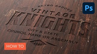 Create a Wood Engraved Logo Mockup in Photoshop  Photoshop Tutorial [upl. by Sension153]