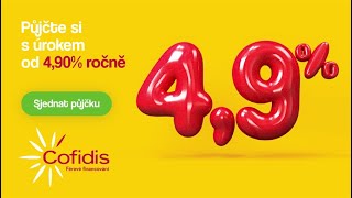 Cofidis půjčka nyní s úrokem od 49  ročně [upl. by Gifferd]