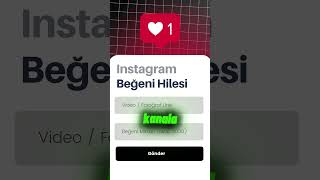 10 SANİYEDE İNSTAGRAM BEĞENİ ARTTIRMA  İNSTAGRAM BEĞENİ HİLESİ [upl. by Bacon]