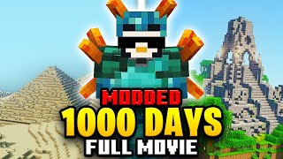 I Survived 1000 Days in MODDED Minecraft MOVIE [upl. by Lupita]