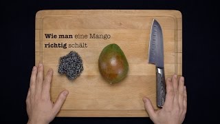 wie man richtig EINE MANGO SCHÄLT Lifehack  Tutorial [upl. by Eadith]