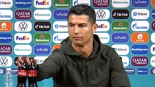 Cristiano Ronaldo  Hungary v Portugal  PreMatch Press Conference Removes CocaCola  Euro 2020 [upl. by Ivets]