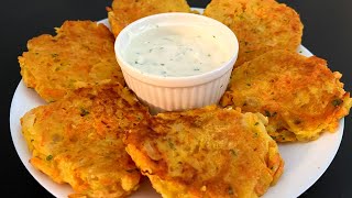 EASY CARROT FRITTERS RECIPE [upl. by Sebbie]