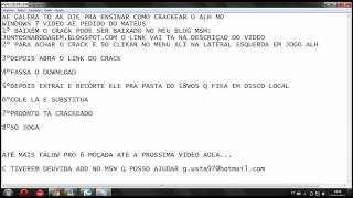 TUTORIAL DE COMO CRACKEAR O ALH NO WINDOWS 7 [upl. by Annasoh]