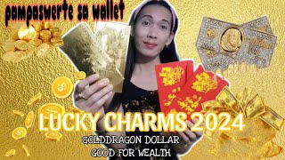 Pampaswerte sa wallet  Lucky Charms 2024 Dragon Year Lucky Gold Dragon Dollar Good for Wealth [upl. by Keele997]