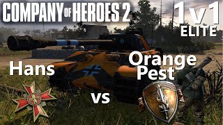 CoH2 Elite 1v1 HelpingHansOST vs OrangePestUS [upl. by Atazroglam848]