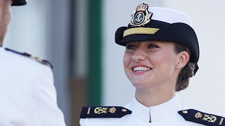 Princess Leonor Joins Naval Academy Following King Felipe’s Legacy [upl. by Hameean]