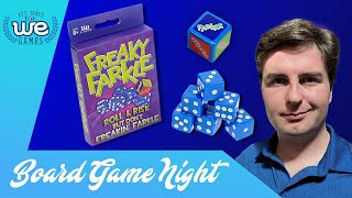 Dice Rolling Madness Lets Play Freaky Farkle  Board Game Night WEGames [upl. by Aleece414]