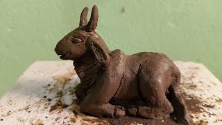 clay art  how to make a cow out of clay step by step clay modelling cow pravakar clyart [upl. by Schmitz99]