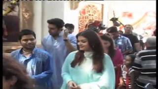 7 months Pregnant Aishwarya with Abhishek at Durga Puja HD [upl. by Ignaz35]