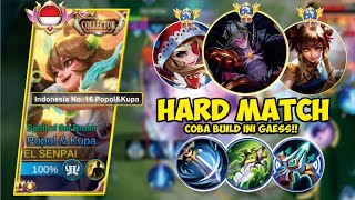 HARD MATCH‼️ GLOBAL POPOL AND KUPA DUO IN MYTHIC VS META HEROES 😱  BEST BUILD POPOL AND KUPA 2024 [upl. by Aidnac]