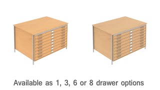 A1  A0 Paper Size Plan Chest Table  CBS Office Furniture [upl. by Iorio]