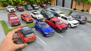 Huge Realistic SUV Collection at Mini Parking Lot  Diecast Model Cars [upl. by Leanahtan]