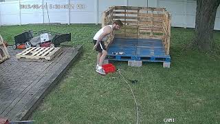 How to Make Shed From a Free Pallets part 1 [upl. by Brose]