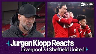 quotMACCA MISHITS THE BALLquot 🤣  Jürgen Klopp  Liverpool 31 Sheffield United  Premier League [upl. by Hollyanne]