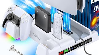 PS5  PS5 Slim StandCooling charging Station RGB LED Controller link and details in description [upl. by Earley]