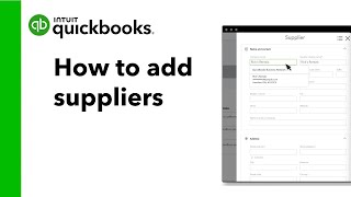 How to add suppliers to QuickBooks Online [upl. by Porett868]