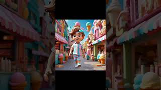 Ice cream ki dunya cartoon shorts youtubeshorts disnychoclate worldcandy land [upl. by Seni]