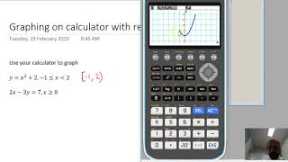 Graphing on calculator using restricted domains [upl. by Sev143]