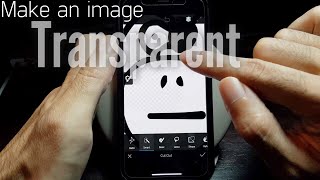 How to make an image transparent using photoshop mix free app on your phone [upl. by Setiram]