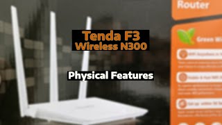 Tenda F3 Wireless N300 Physical features [upl. by Zysk]