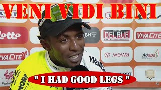 Biniam Girmay  Interview at the Finish 2° Place  Binche  Chimay  Binche 2024 [upl. by Oilalue]