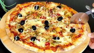 Vous nachèterez plus de pizza après cette vidéo  Pizza maison avec pâte facile  délicieuse [upl. by Kirat347]