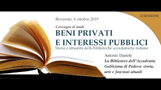 La Biblioteca dell’Accademia Galileiana storia arte e funzioni attuali  con Antonio Daniele [upl. by Eenaej]