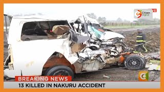 BREAKING NEWS 8 people killed after a private van rammed into a stalled truck in Nakuru [upl. by Dumanian790]