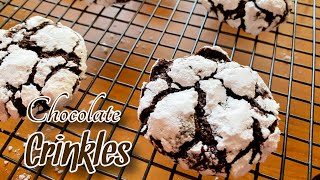 how to make Chewy Chocolate Crinkles  Easy Crinkle Cookies Recipe [upl. by Ailb]