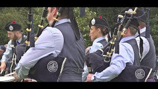 Lomond amp Clyde Pipe Band takes its Borve Castle medley to Lurgan Park for the UK Championships [upl. by Hayyifas]