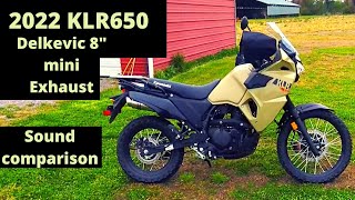 KLR650 Exhaust Delkevic 8quot mini [upl. by Nivaj]