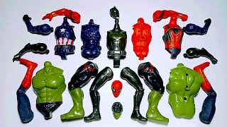 MERAKIT MAINAN UNBOXING CAPTAIN AMERICA SPIDERMAN HULK SMASH BATMAN SUPERHERO AVENGERS TOYS [upl. by Aetnuahs165]