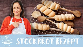 Stockbrot Rezept – Perfekt zum Grillen I Einfach Backen [upl. by Goebel]