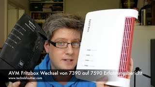 AVM Fritzbox Wechsel von 7390 auf 7590 Erfahrungsbericht [upl. by Kareem103]