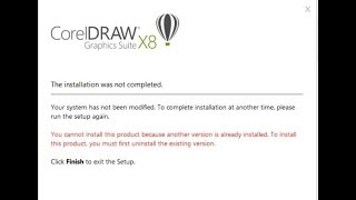 Installing Corel Draw X8 and how to resolve the error [upl. by Annodam617]