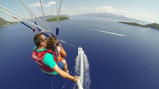 Parasailing Greece  Lefkada Nidri  2015 GoPro HD 1920x1080 [upl. by Tomas]