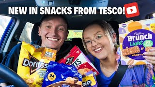 TASTE TESTING NEW IN SNACKS FROM TESCO  Oct 2024 [upl. by Horter]