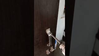 plywood ke darwaje par handle installationdoor handle installationhow to install door handle [upl. by Lizabeth367]