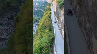 Hanging Wall Highway in Dabashan Mountain travel discoverchina traveldestinations chinatourism [upl. by Berrie]