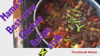 Jamaican Brown Stew Chicken Recipe Video [upl. by Averyl]