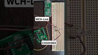 Blinky LED on CH32V003 using WCHLinkE led electronics blinky ch32v003 wch microcontroller [upl. by Shanta]