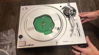 New Technic 1200 mk7 turntables silver unboxing no commentary [upl. by Byrdie]