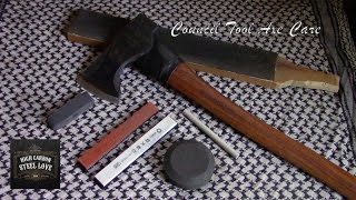 Cleaning Sharpening Honing and Treating My Council Tool Woodcraft Pack Axe  HighCarbonSteel Love [upl. by Kaenel]