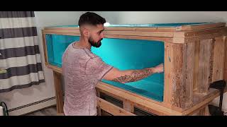 250 gallon plywood aquarium build [upl. by Vinna]