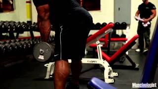 Phil Heath Doing Straight Leg Deadlifts [upl. by Hanimay]