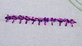 Border stitch for beginners Embroidery stitchHand embroidery [upl. by Fita]